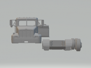 peterbilt 330 chassis truck 3axle 03 Modelo de impresión 3D