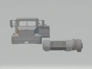 peterbilt 330 chassis truck 3axle 03 3D Print Model