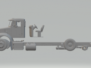 peterbilt 330 chassis truck 3axle 03 Modelo de impresión 3D