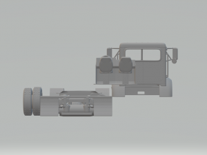 peterbilt 330 chassis truck 3axle 03 Modelo de impresión 3D