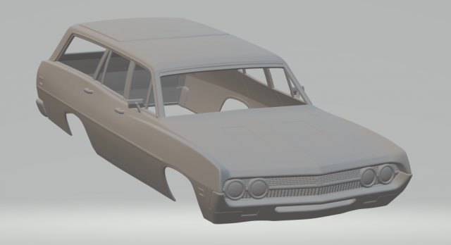 ford-torino station wagon Modèles 3D en vedette .c4d .max .obj .3ds .fbx .stl .blend 