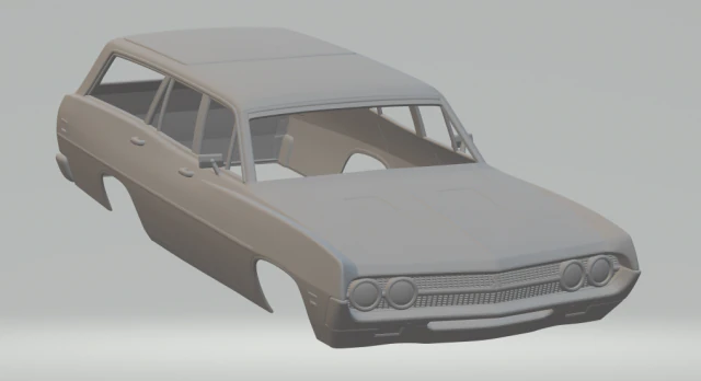 ford-torino station wagon 3D Print Model .c4d .max .obj .3ds .fbx .stl .blend 