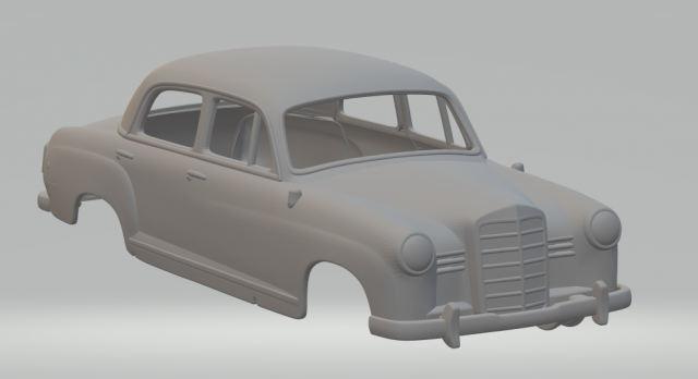 mercedes-benz ponton 180 w120 3D-printmodel .c4d .max .obj .3ds .fbx .stl .blend 