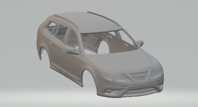 saab 9-3 x mk2 2009 3D Print Model .c4d .max .obj .3ds .fbx .stl .blend 