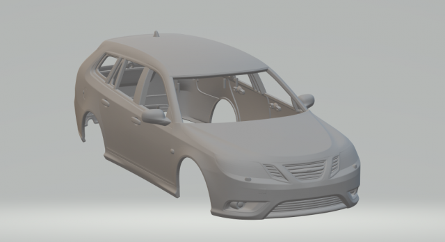 saab 9-3 mk2f sport combi 08 3D Принт Модель .c4d .max .obj .3ds .fbx .stl .blend 