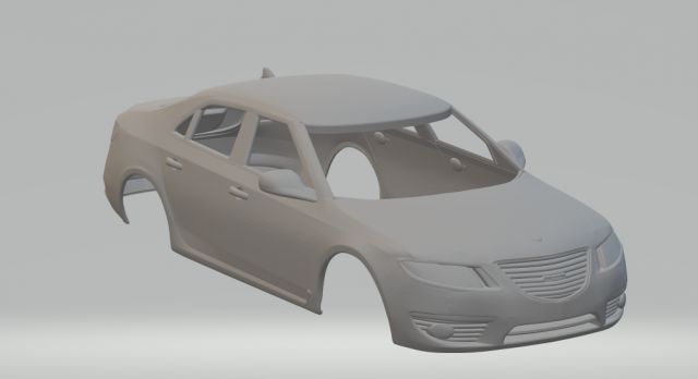 saab 95 2010 3D Print Model .c4d .max .obj .3ds .fbx .stl .blend 