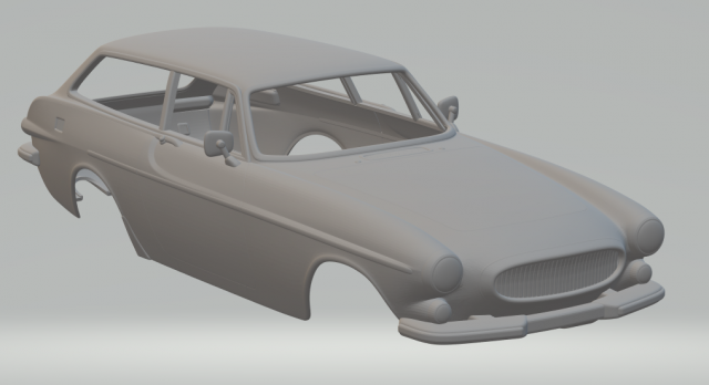 volvo p1800 1973 3Dプリントモデル .c4d .max .obj .3ds .fbx .stl .blend 