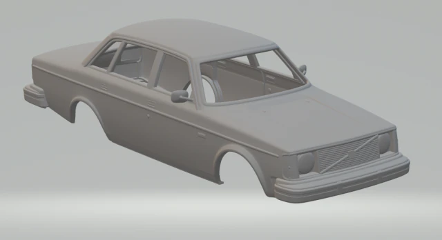 volvo 244 sedan 75 3D Print Model .c4d .max .obj .3ds .fbx .stl .blend 