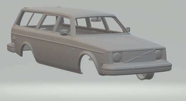 volvo 245 wagon 3D Print Model .c4d .max .obj .3ds .fbx .stl .blend 