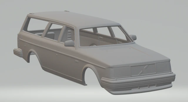 volvo 245 wagon 1984 3D Print Model .c4d .max .obj .3ds .fbx .stl .blend