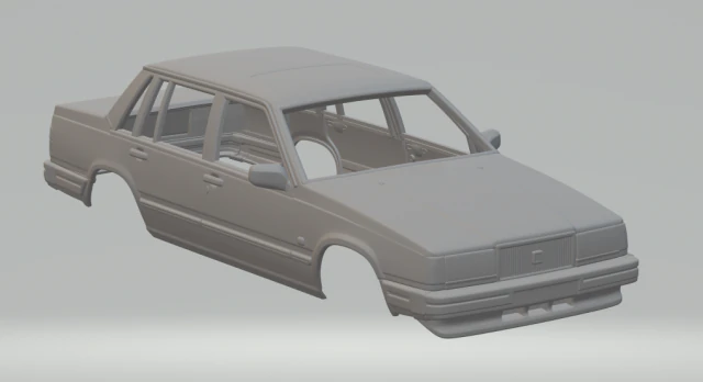 volvo 744 sedan 1985 3D Print Model .c4d .max .obj .3ds .fbx .stl .blend