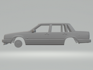 volvo 744 sedan 1985 3Dプリントモデル