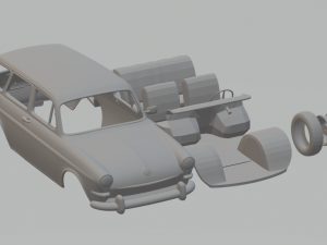 volkswagen variant type 3 65 3D-printmodel