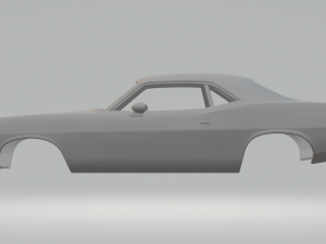 plymouth barracuda hardtop 1974 3Dプリントモデル