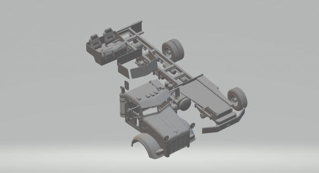 peterbilt 357 daycab 06 3D Принт Модель .c4d .max .obj .3ds .fbx .stl .blend 