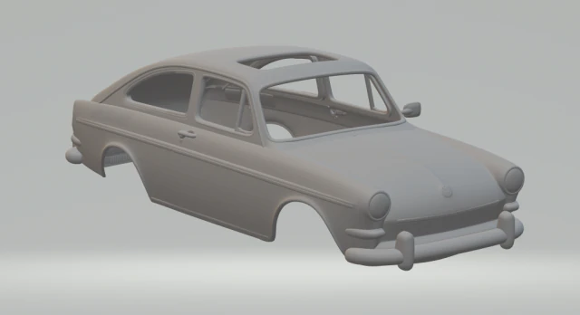 volkswagen type 3 fastback 3D Print Model .c4d .max .obj .3ds .fbx .stl .blend