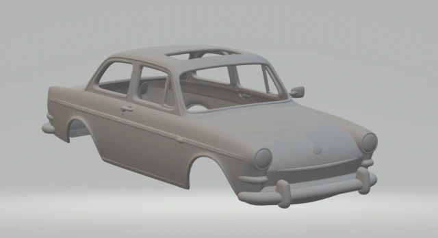 volkswagen type 3 sedan 3D Print Model .c4d .max .obj .3ds .fbx .stl .blend
