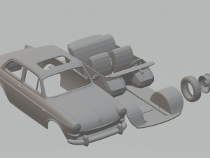 volkswagen type 3 sedan 3D 打印模型