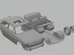 berlina volkswagen tipo 3 Modello di stampa 3D