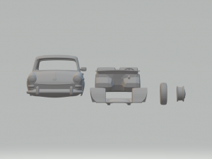 volkswagen type 3 sedan 3D 打印模型