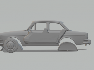 volkswagen type 3 sedan 3D 打印模型