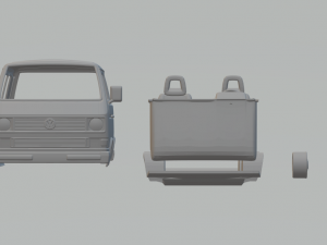 volkswagen transporter t3 passenger van 90 3D Print Model