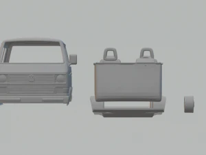 volkswagen transporter t3 passenger van 90 3D Print Model