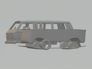 volkswagen transporter t3 passenger van 90 3D Print Model