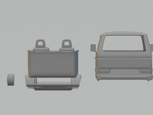 volkswagen transporter t3 passenger van 90 3D Print Model