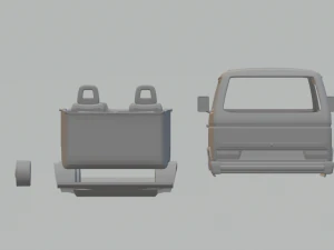 volkswagen transporter t3 passenger van 90 3D Print Model