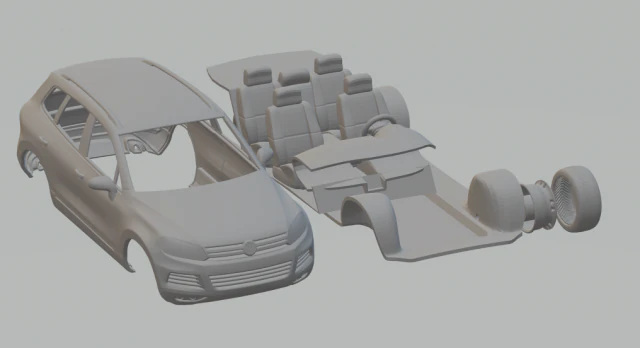volkswagen touareg hybrid 2010 3D Print Model .c4d .max .obj .3ds .fbx .stl .blend