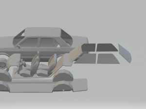 fiat argenta 1981 kit 3D प्रिंट मॉडल