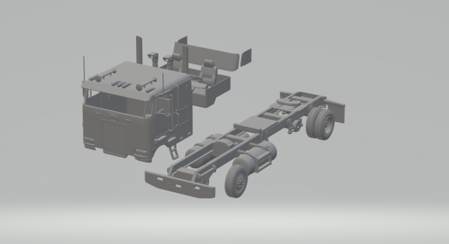 peterbilt 362 tractor truck 2002 Model Cetak 3D .c4d .max .obj .3ds .fbx .stl .blend 
