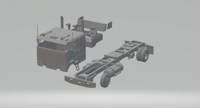 peterbilt 362 tractor truck 2002 3D Print Model .c4d .max .obj .3ds .fbx .stl .blend 