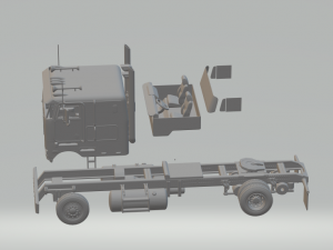 peterbilt 362 tractor truck 2002 Model Cetak 3D