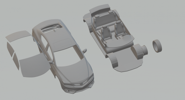 acura ilx de 2016 3Dプリントモデル .c4d .max .obj .3ds .fbx .stl .blend 