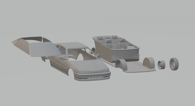 Acura integra coupe 1991 3D प्रिंट मॉडल .c4d .max .obj .3ds .fbx .stl .blend 