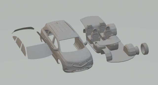 acura mdx sport 2017 3D Print Model .c4d .max .obj .3ds .fbx .stl .blend 