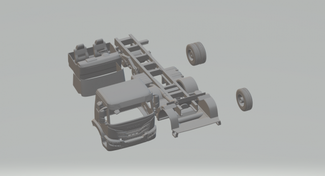 iveco x-way chassis 8x4 truck 2020 Modelo de Impressão 3D .c4d .max .obj .3ds .fbx .stl .blend 