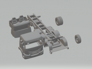 iveco x-way chassis 8x4 truck 2020 3D प्रिंट मॉडल