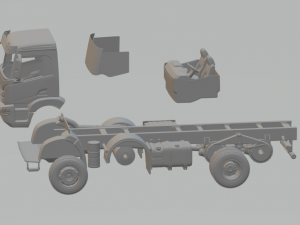 iveco x-way chassis 8x4 truck 2020 Modelo de Impressão 3D