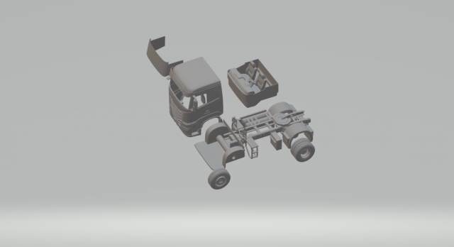 iveco x-way tractor 3D Принт Модель .c4d .max .obj .3ds .fbx .stl .blend 