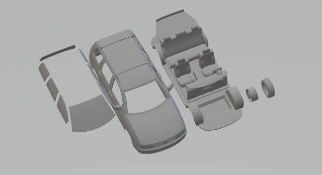 volkswagen polo variant 97 Model do druku 3D .c4d .max .obj .3ds .fbx .stl .blend 