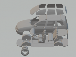 volkswagen polo variant 97 Model do druku 3D