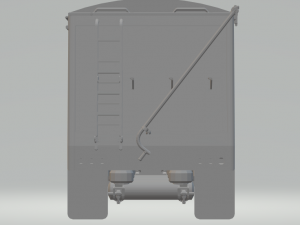 trailer grain truck 3 axle 3D Принт Модель