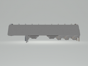 trailer grain truck 3 axle 3D Принт Модель