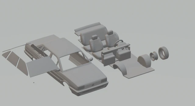 volkswagen santana 3D Print Model .c4d .max .obj .3ds .fbx .stl .blend 
