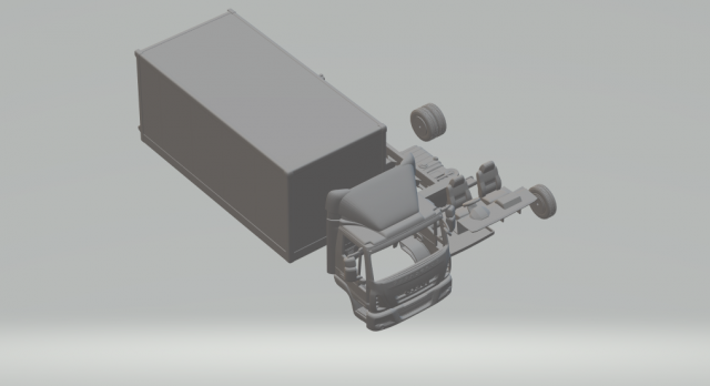 iveco eurocargo 3Dプリントモデル .c4d .max .obj .3ds .fbx .stl .blend 