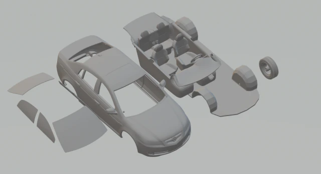 acura tl 2007 3D Print Model .c4d .max .obj .3ds .fbx .stl .blend