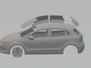 vw polo hacth 5doors 3D-Druckmodell